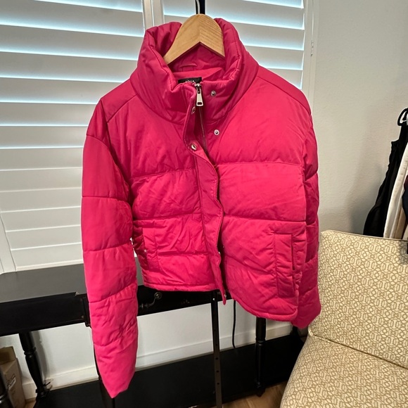 Aqua | Quilted Short Coat Puffer Jacket - Picture 3 of 7